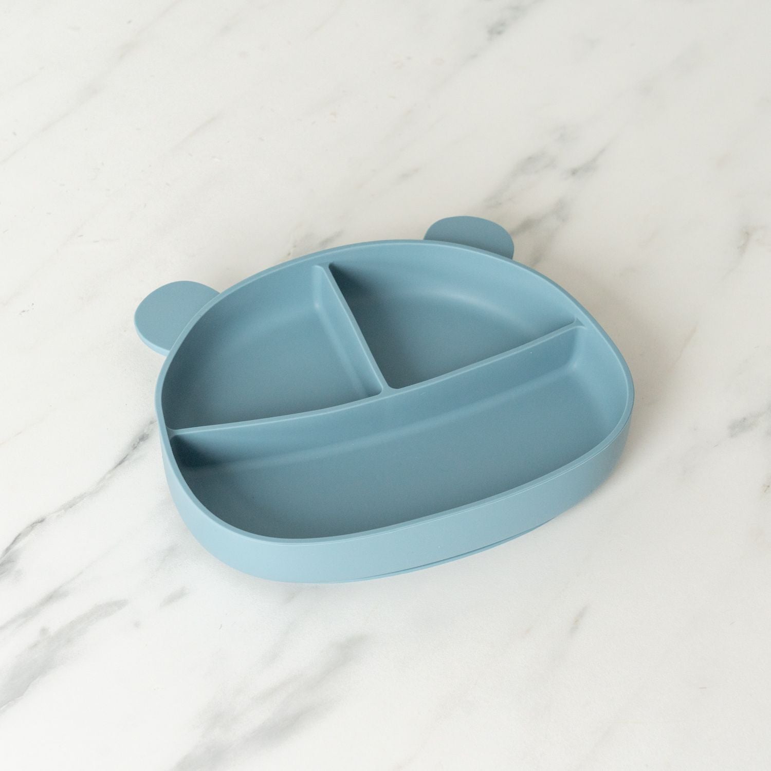 Silicone Suction Bear Plate FINNBIRD - plate Peaks & Valleys Baby (Faire) Sapphire Blue