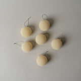 Flocked Ball Ornament Set