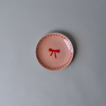 Holiday Bow Porcelain Dish Set CHRISTMAS 2025 DANICA (Faire) Light Peach Plate