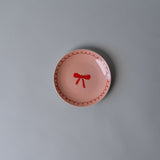 Holiday Bow Porcelain Dish Set CHRISTMAS 2025 DANICA (Faire) Light Peach Plate