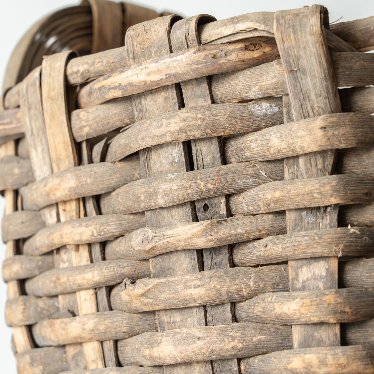 Antique French Basket VINTAGE - basket Rug & Weave