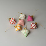 Handmade Paper Mache Ornament  - Diamond Shape