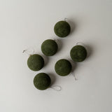 Flocked Ball Ornament Set
