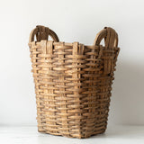 Antique French Basket VINTAGE - basket Rug & Weave