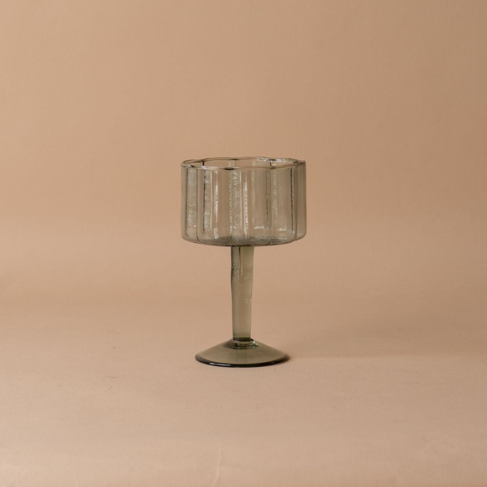 Petal Edge Wine Glass wine glass Rosha Living Inc (Faire) Green