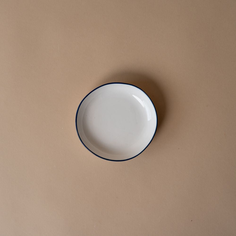 Organic Blue Edge Mini Appetizer Plate plate Tranquillo (DYA)