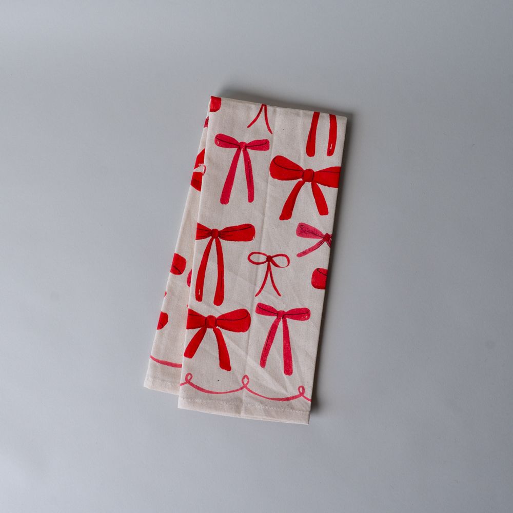 Holiday Bow Tea Towel CHRISTMAS 2025 DANICA (Faire)