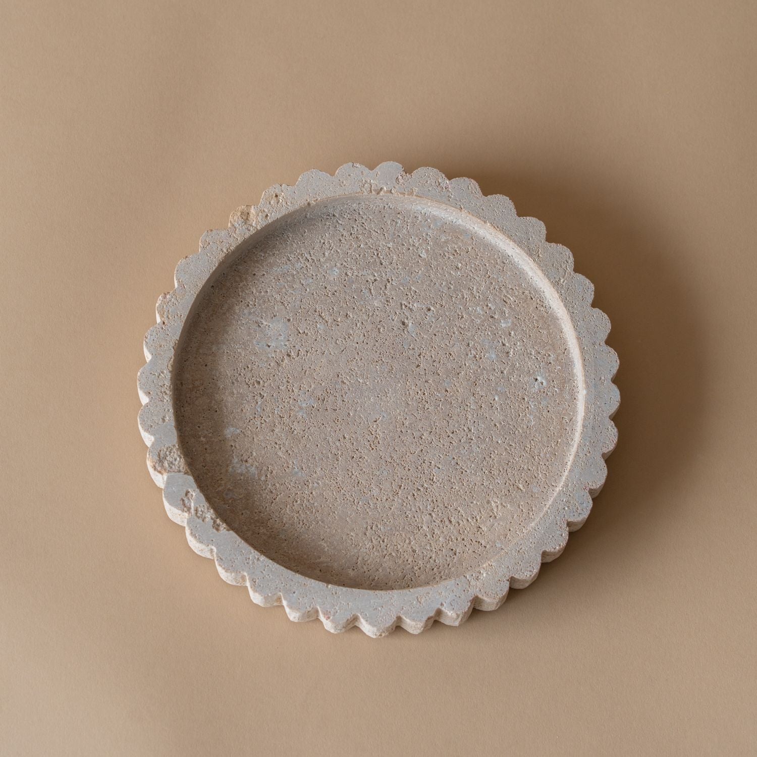 Travertine Scallop Dish tray Indaba Large