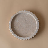 Travertine Scallop Dish tray Indaba Large