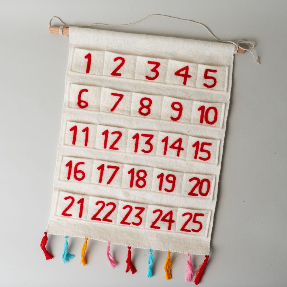 Felt Advent Calendar CHRISTMAS 2025 Global Goods Partners (Faire)