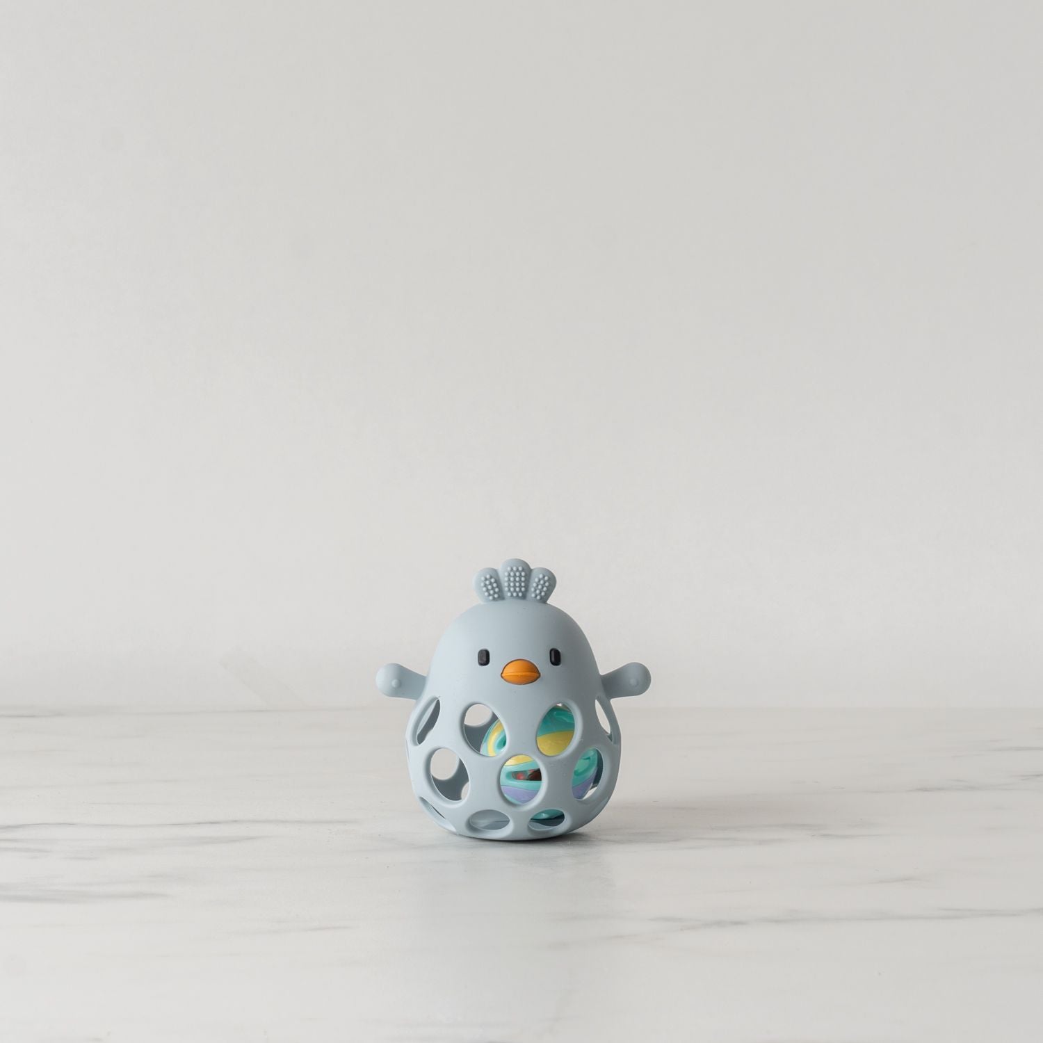 Baby Chicken Teething Toy FINNBIRD - teether Peaks & Valleys Baby (Faire) Blue