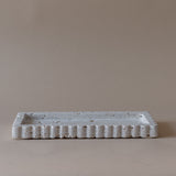Travertine Scallop Rectangular Tray tray Indaba