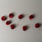 Recycled Paper Finial Garland CHRISTMAS 2025 Creative Co-op (DYA) Red