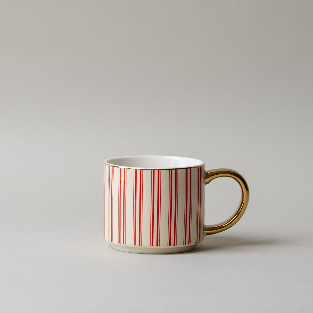 Stripe Holiday Mug CHRISTMAS 2025 Sweet Water Decor (Faire) Red Stripe