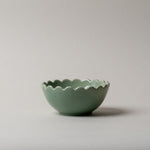Green Stoneware Scallop Edge Bowl CHRISTMAS 2025 Creative Co-op (DYA) Large