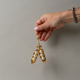 Pearl Pea Pod Ornament CHRISTMAS 2025 Creative Co-op (DYA)