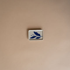 Blue Floral Stoneware Dish dish Creative Co-op (DYA) Small