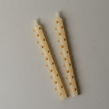 Gold Dot Taper Candle Set CHRISTMAS 2025 Creative Co-op (DYA)