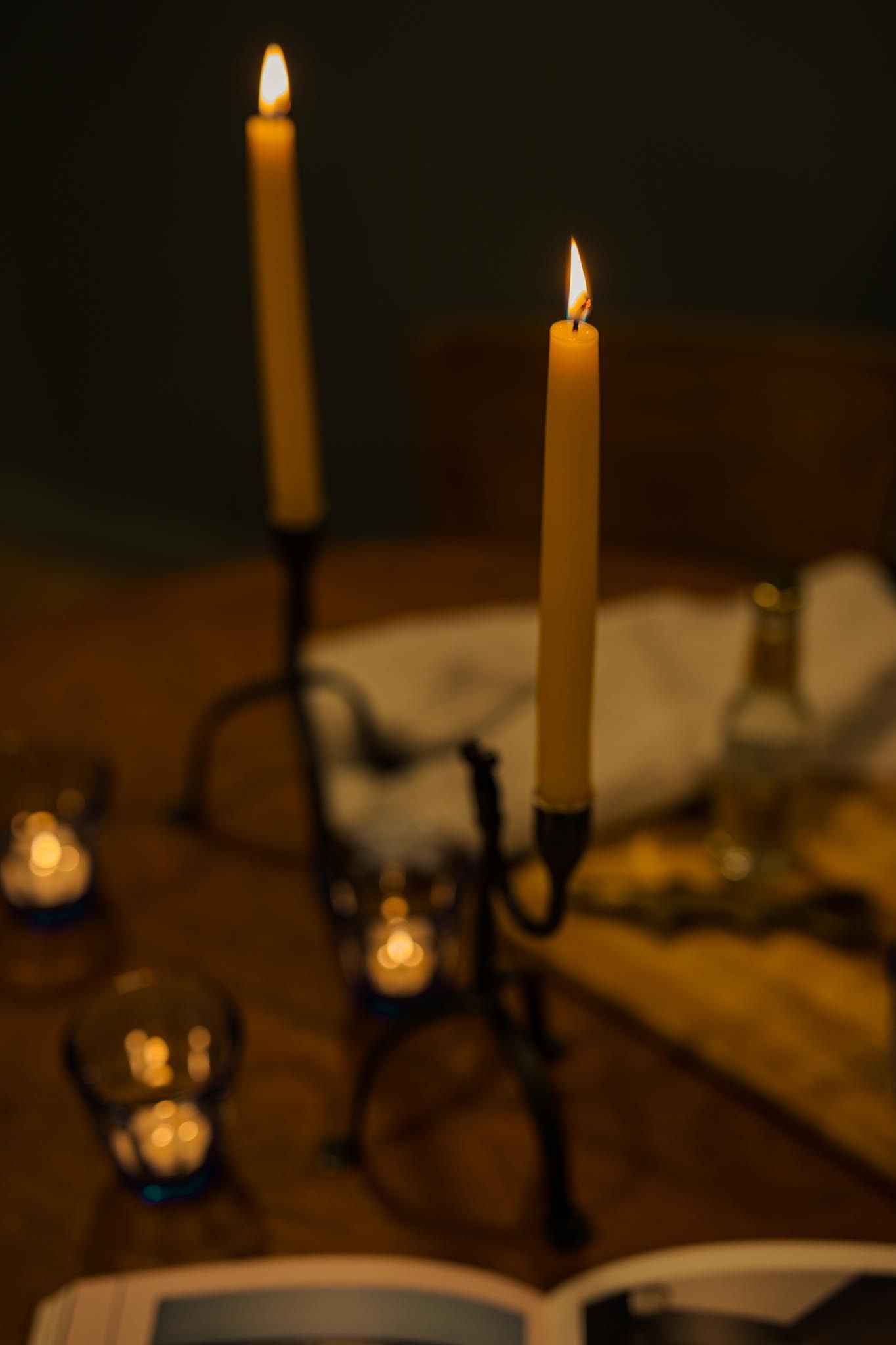Single Arm Aged Iron Candle Holder - Rug & Weave