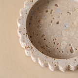 Travertine Scallop Dish tray Indaba