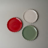 Stoneware Scallop Edge Plate CHRISTMAS 2025 Creative Co-op (DYA)