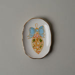 Stoneware Scallop Mini Holiday Dish CHRISTMAS 2025 Creative Co-op (DYA) Ornament