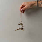 Gold Finish Deer Ornament CHRISTMAS 2025 Abbott Collection