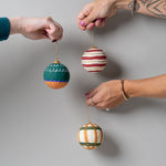 Cotton Mache Bauble Ornament CHRISTMAS 2025 DANICA (Faire)