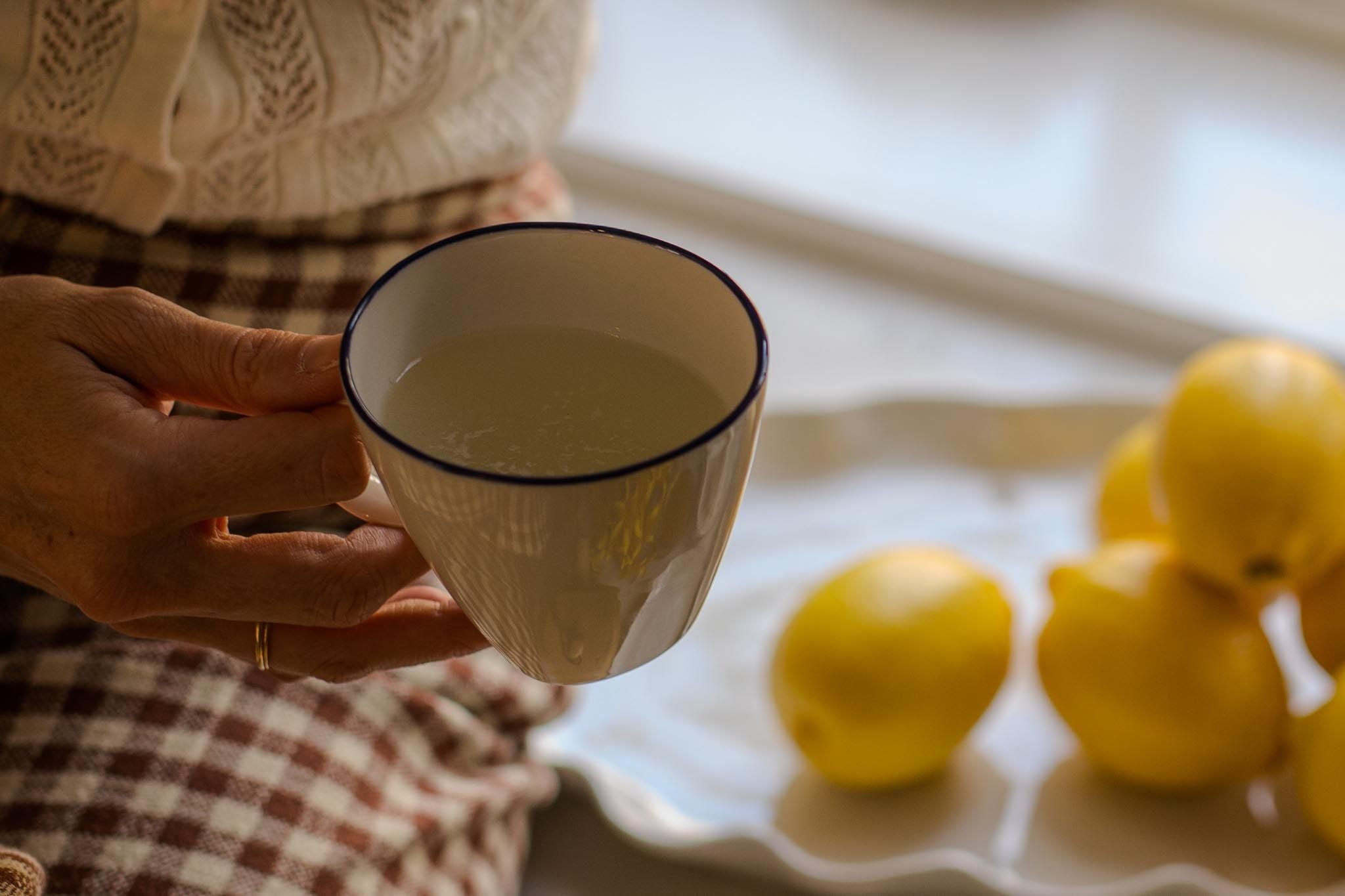 Organic Blue Edge Cup & Saucer mug Tranquillo (DYA)