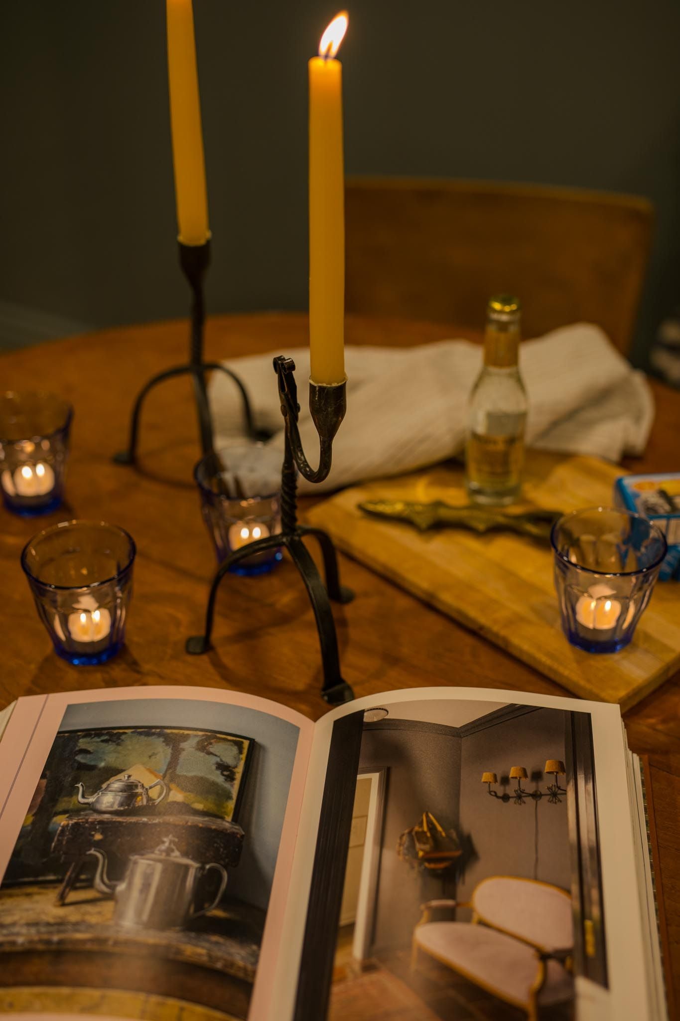 Single Arm Aged Iron Candle Holder - Rug & Weave