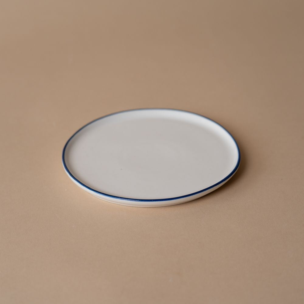 Organic Blue Edge Dessert Plate plate Tranquillo (DYA)