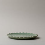 Stoneware Scallop Edge Plate CHRISTMAS 2025 Creative Co-op (DYA) Green