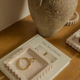 Travertine Scallop Square Tray tray Indaba