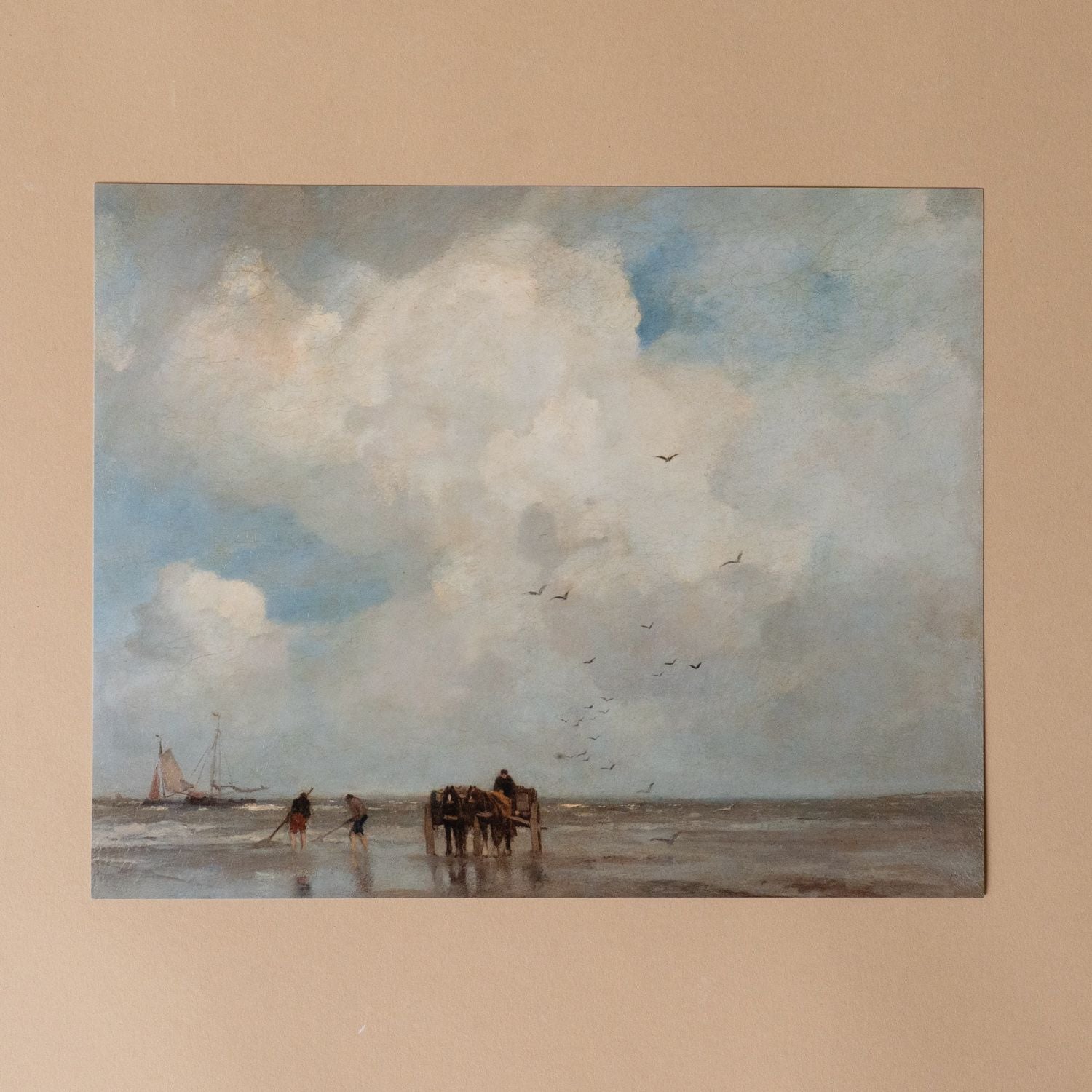 Distant Ship Vintage Art Print - Rug & Weave