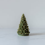 Tree Shaped Pillar Candle CHRISTMAS 2024 Creative Co-op (DYA) Evergreen