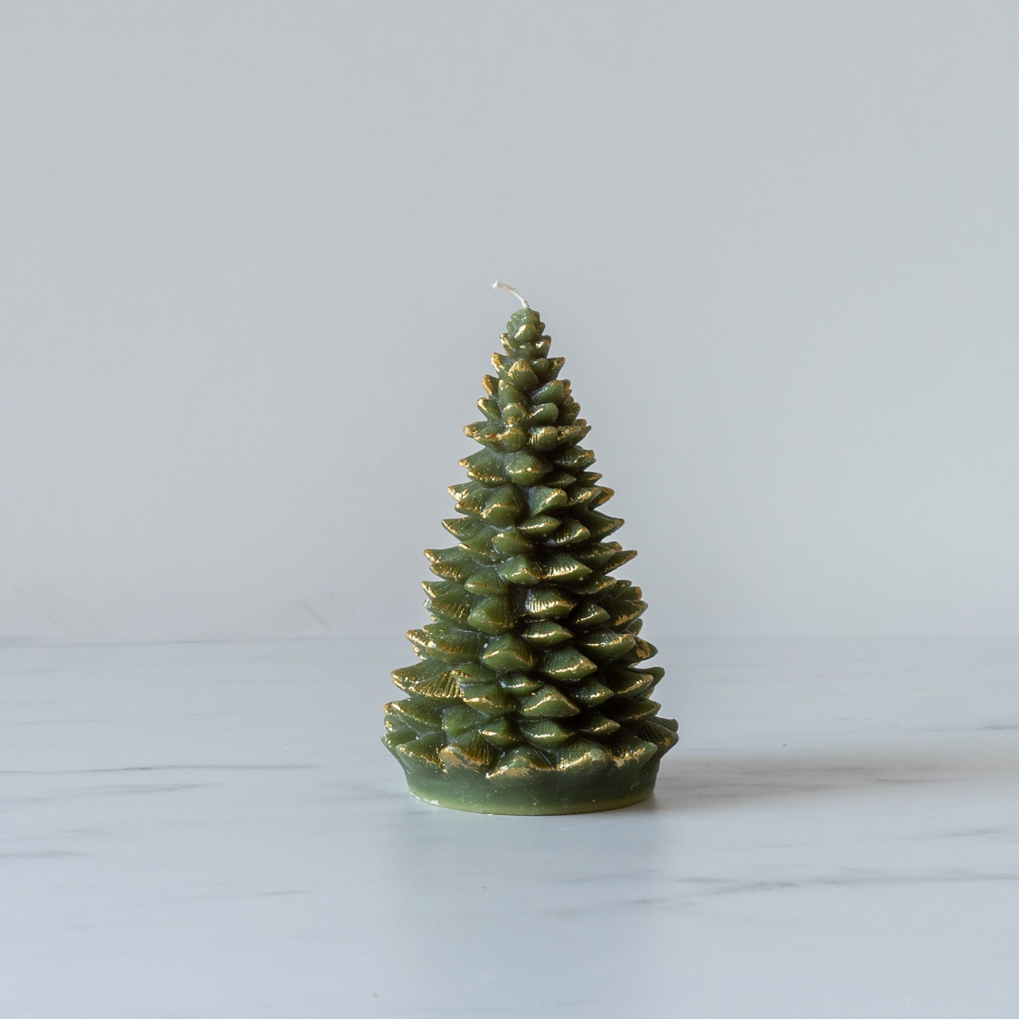 Tree Shaped Pillar Candle CHRISTMAS 2024 Creative Co-op (DYA) Evergreen