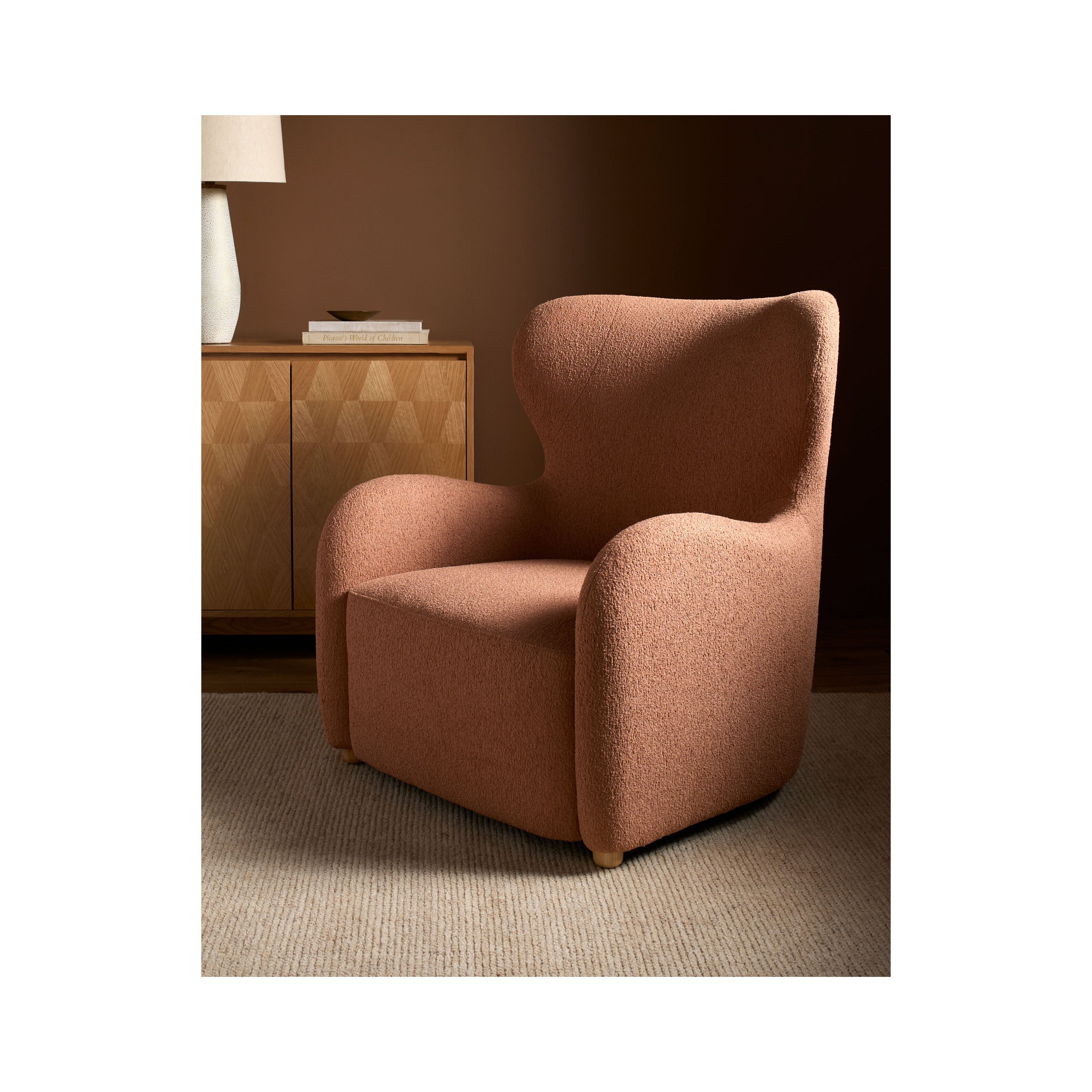 Jacqui Accent Chair FURNITURE - accent chair Surya Terracotta