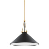 Kalea Pendant LIGHTING - Pendant Hudson Valley Lighting Aged Brass Soft Black