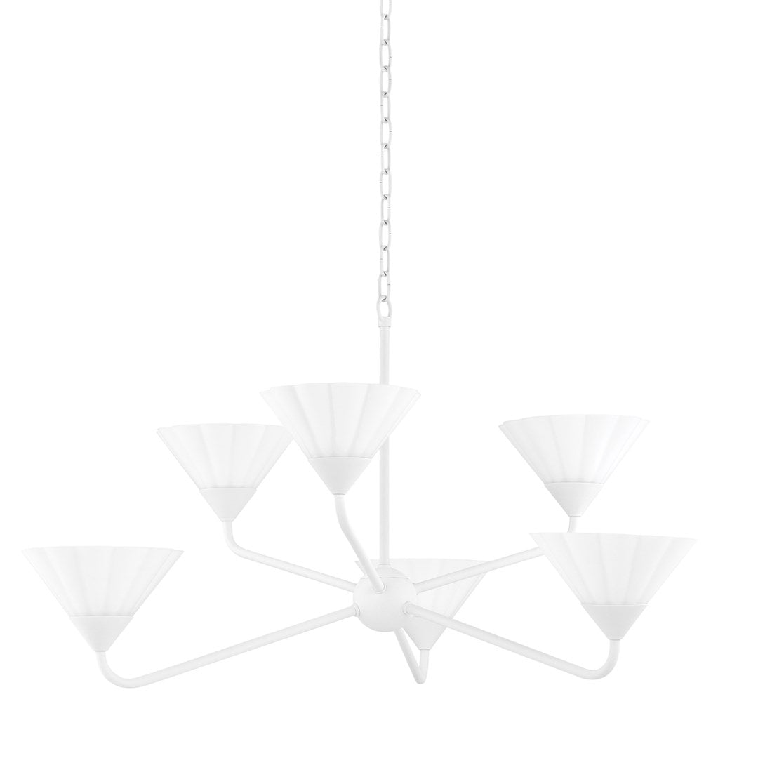Kelsey Chandelier LIGHTING - chandelier Hudson Valley Lighting Textured White