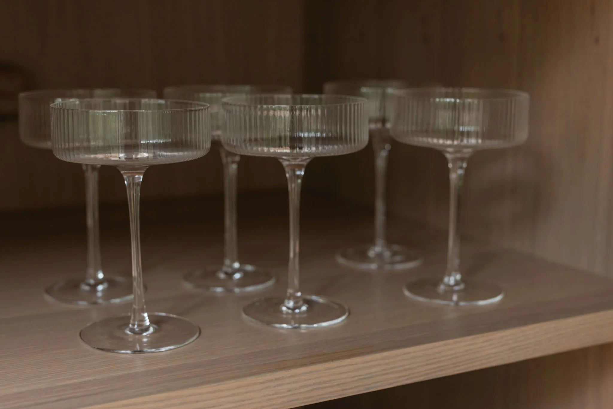 PRE-ORDER - Ribbed Coupe Cocktail Glass Set PRE-ORDER Sku Inter Continental Mercantile