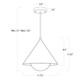 STORE FIXTURE - Hilton Pendant - Black/Brass LIGHTING - store fixture Regina Andrew