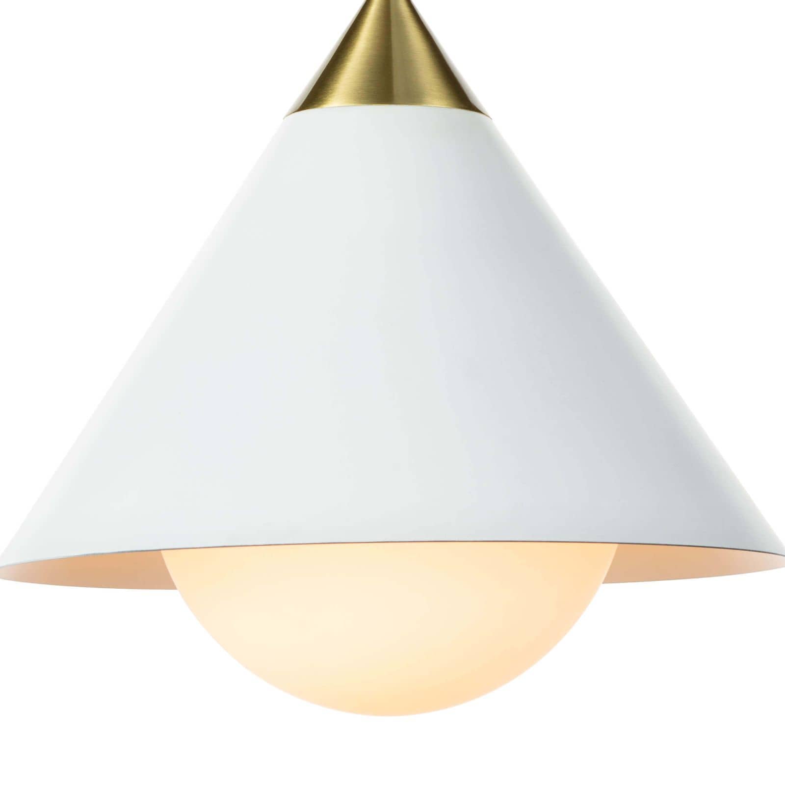 Hilton Pendant (White and Natural Brass) Pendants Regina Andrew