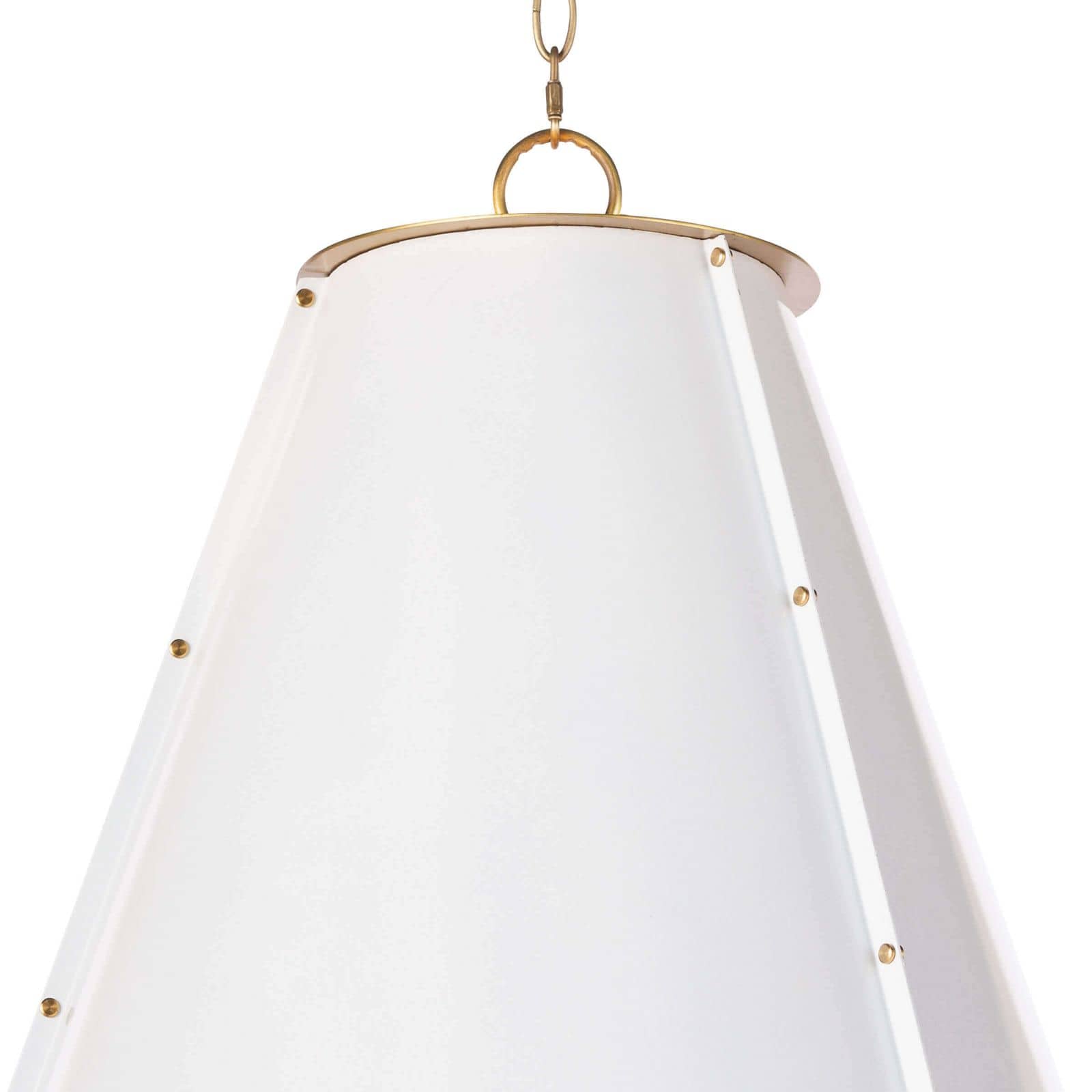 French Maid Chandelier Large (White and Natural Brass) Chandelier Regina Andrew