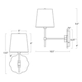 Mia Swing Arm Sconce Wall Sconces Regina Andrew