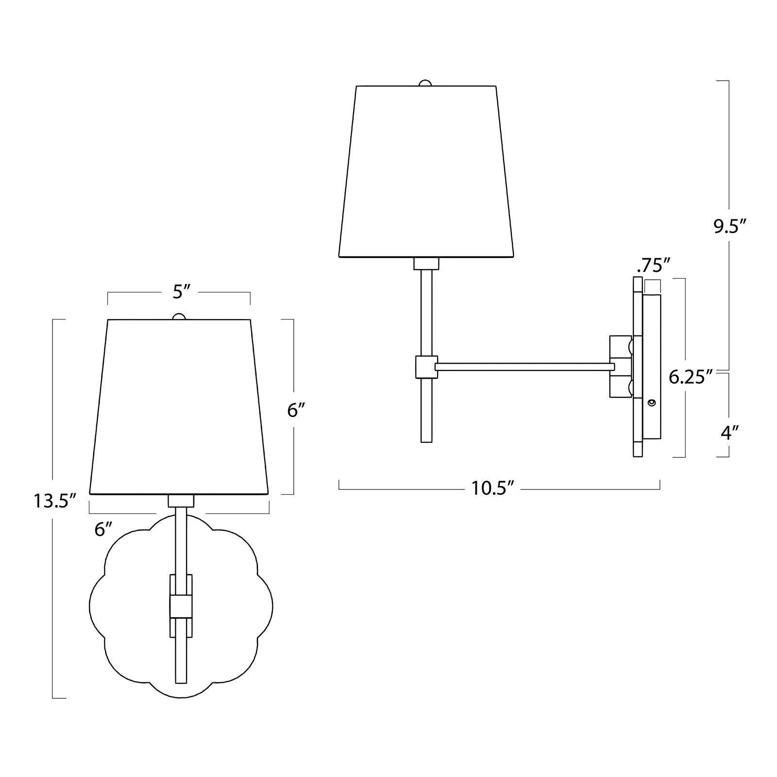 Mia Swing Arm Sconce Wall Sconces Regina Andrew
