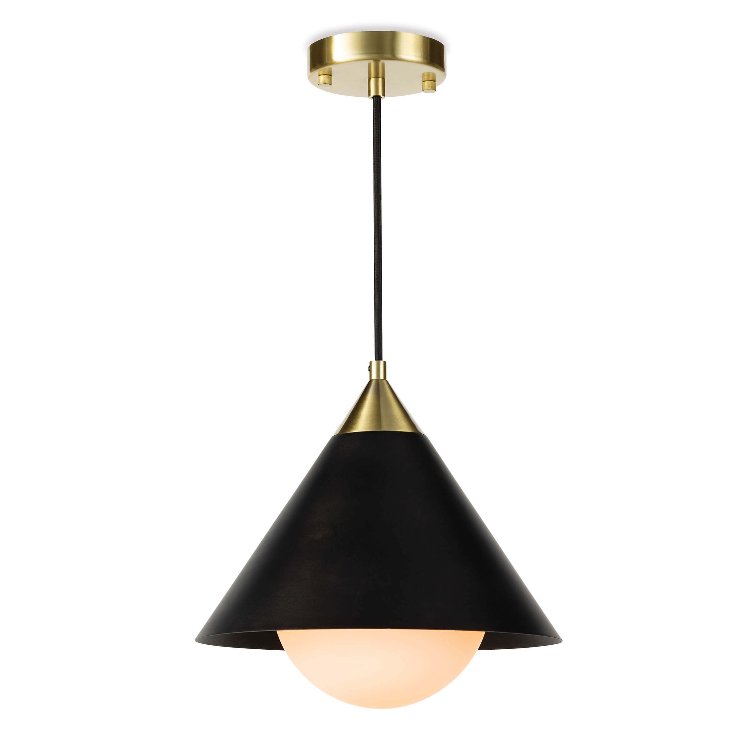 STORE FIXTURE - Hilton Pendant - Black/Brass LIGHTING - store fixture Regina Andrew