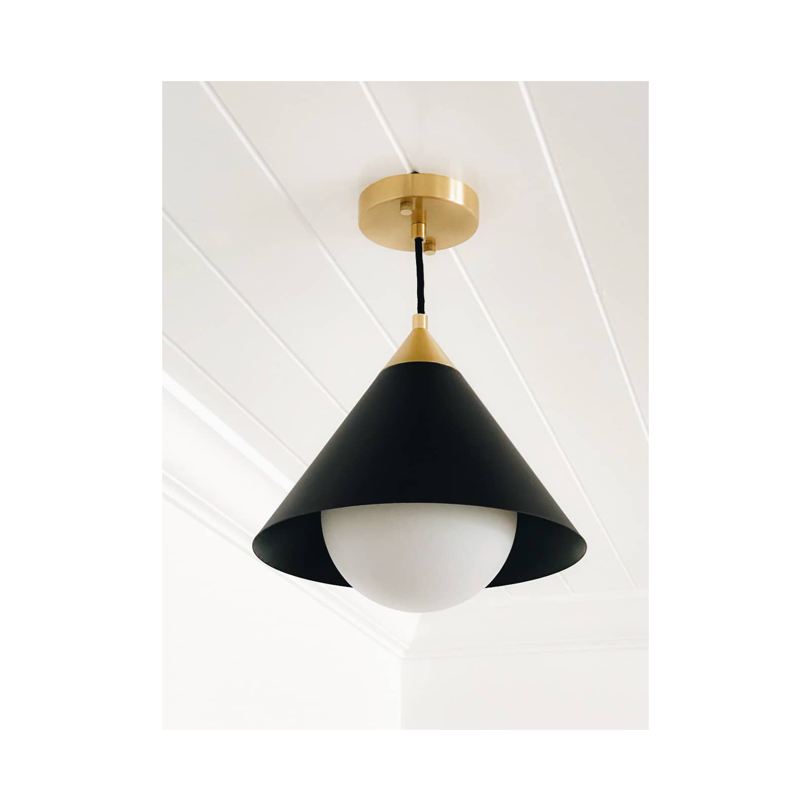 STORE FIXTURE - Hilton Pendant - Black/Brass LIGHTING - store fixture Regina Andrew