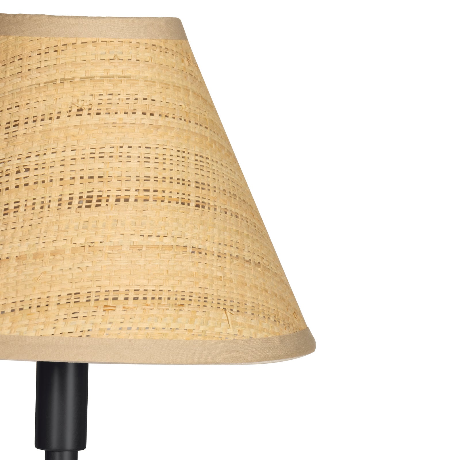 Polly Floor Lamp (Blackened Brass with Rattan Shade) Floor Lamps Regina Andrew