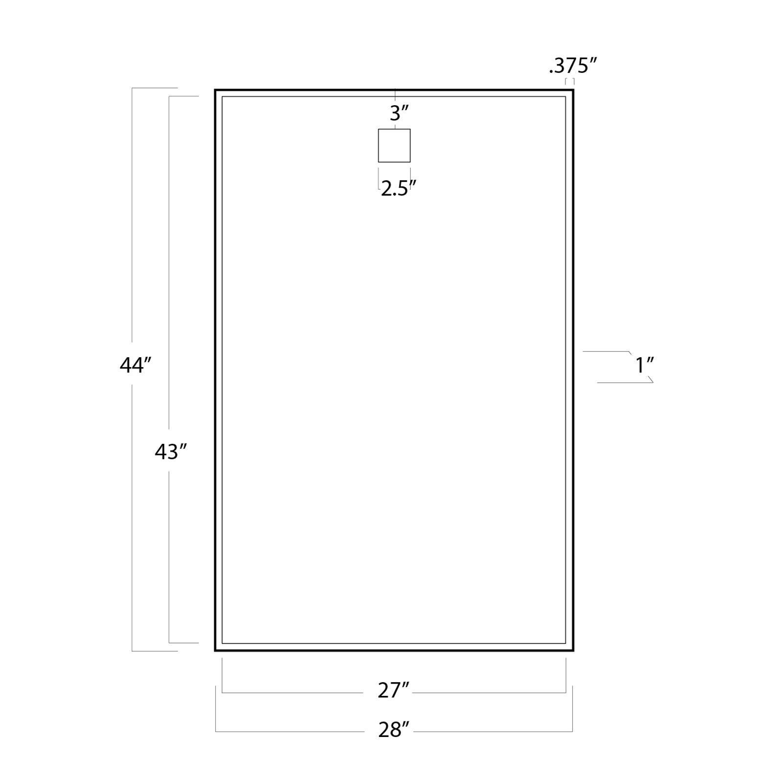 Hanging Rectangle Mirror (Natural Brass) Mirrors Regina Andrew