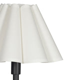 Polly Buffet Lamp (Blackened Brass with White Scalloped Shade) Table Lamps Regina Andrew